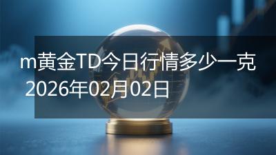m黄金TD今日行情多少一克 2026年02月02日