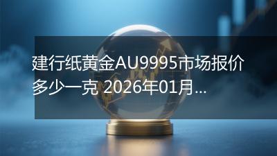 建行纸黄金AU9995市场报价多少一克 2026年01月30日