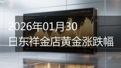 2026年01月30日东祥金店黄金涨跌幅
