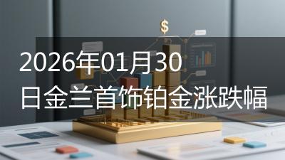 2026年01月30日金兰首饰铂金涨跌幅