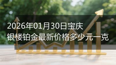 2026年01月30日宝庆银楼铂金最新价格多少元一克