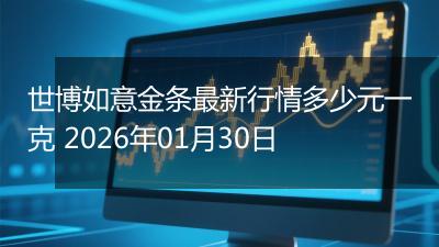 世博如意金条最新行情多少元一克 2026年01月30日