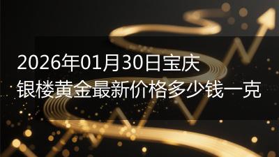 2026年01月30日宝庆银楼黄金最新价格多少钱一克