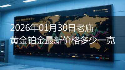 2026年01月30日老庙黄金铂金最新价格多少一克