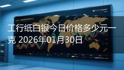 工行纸白银今日价格多少元一克 2026年01月30日