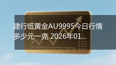 建行纸黄金AU9995今日行情多少元一克 2026年01月30日