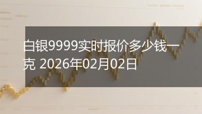 白银9999实时报价多少钱一克 2026年02月02日