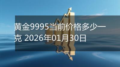 黄金9995当前价格多少一克 2026年01月30日