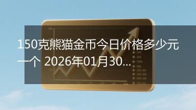 150克熊猫金币今日价格多少元一个 2026年01月30日