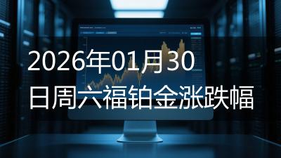 2026年01月30日周六福铂金涨跌幅