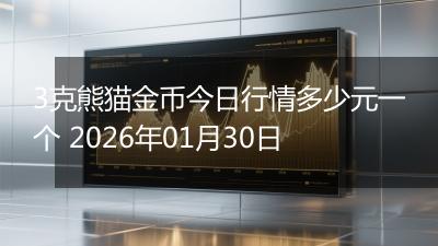 3克熊猫金币今日行情多少元一个 2026年01月30日