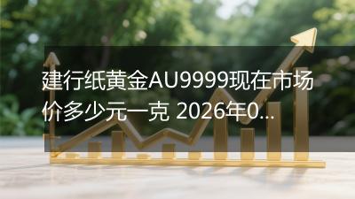 建行纸黄金AU9999现在市场价多少元一克 2026年01月30日