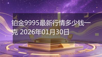 铂金9995最新行情多少钱一克 2026年01月30日