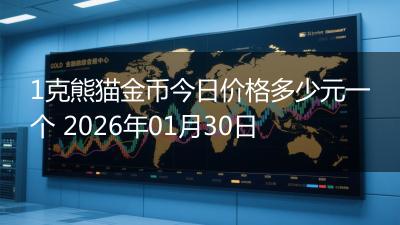 1克熊猫金币今日价格多少元一个 2026年01月30日