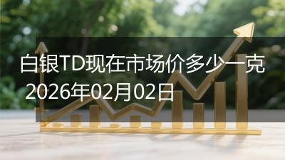 白银TD现在市场价多少一克 2026年02月02日