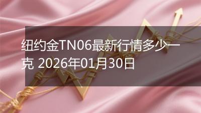 纽约金TN06最新行情多少一克 2026年01月30日