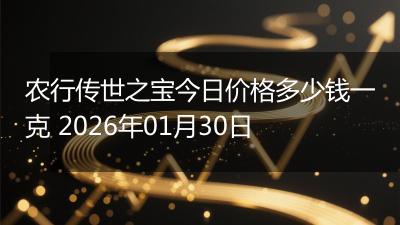 农行传世之宝今日价格多少钱一克 2026年01月30日