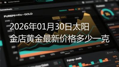2026年01月30日太阳金店黄金最新价格多少一克