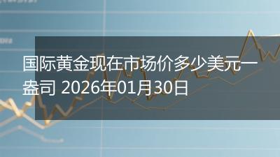 国际黄金现在市场价多少美元一盎司 2026年01月30日