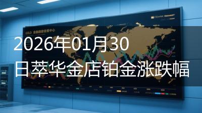 2026年01月30日萃华金店铂金涨跌幅