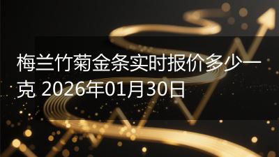 梅兰竹菊金条实时报价多少一克 2026年01月30日