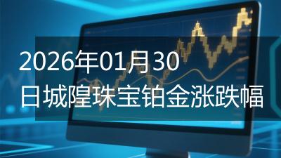 2026年01月30日城隍珠宝铂金涨跌幅