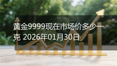 黄金9999现在市场价多少一克 2026年01月30日