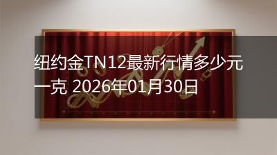 纽约金TN12最新行情多少元一克 2026年01月30日